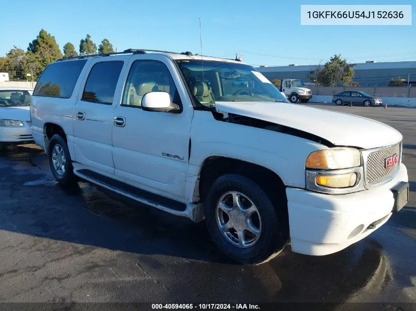 2004 GMC Yukon Xl 1500 Denali VIN: 1GKFK66U54J152636 Lot: 40594065