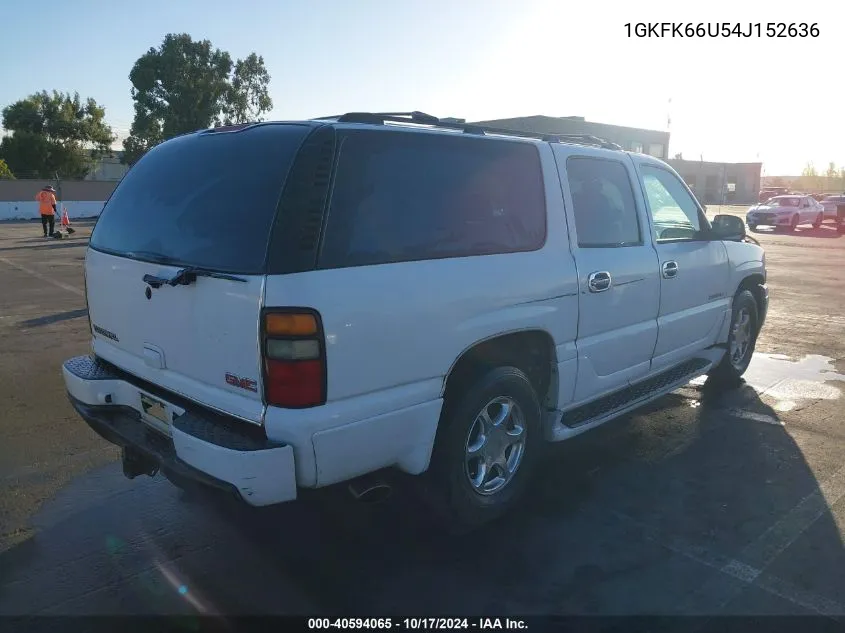 2004 GMC Yukon Xl 1500 Denali VIN: 1GKFK66U54J152636 Lot: 40594065