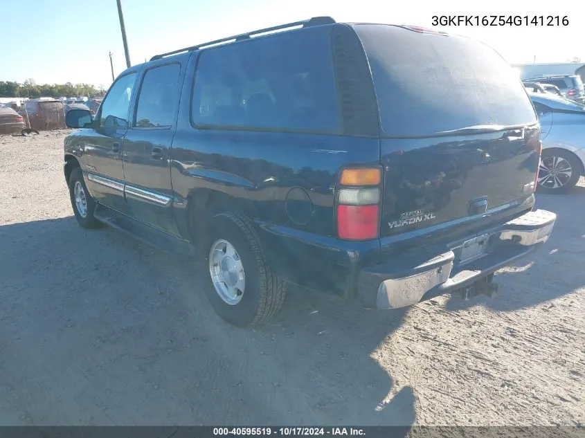 2004 GMC Yukon Xl 1500 Sle VIN: 3GKFK16Z54G141216 Lot: 40595519