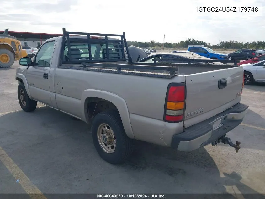 2004 GMC Sierra 2500 Work Truck VIN: 1GTGC24U54Z179748 Lot: 40643270