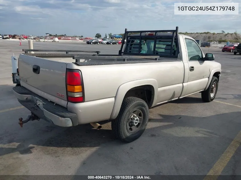 2004 GMC Sierra 2500 Work Truck VIN: 1GTGC24U54Z179748 Lot: 40643270