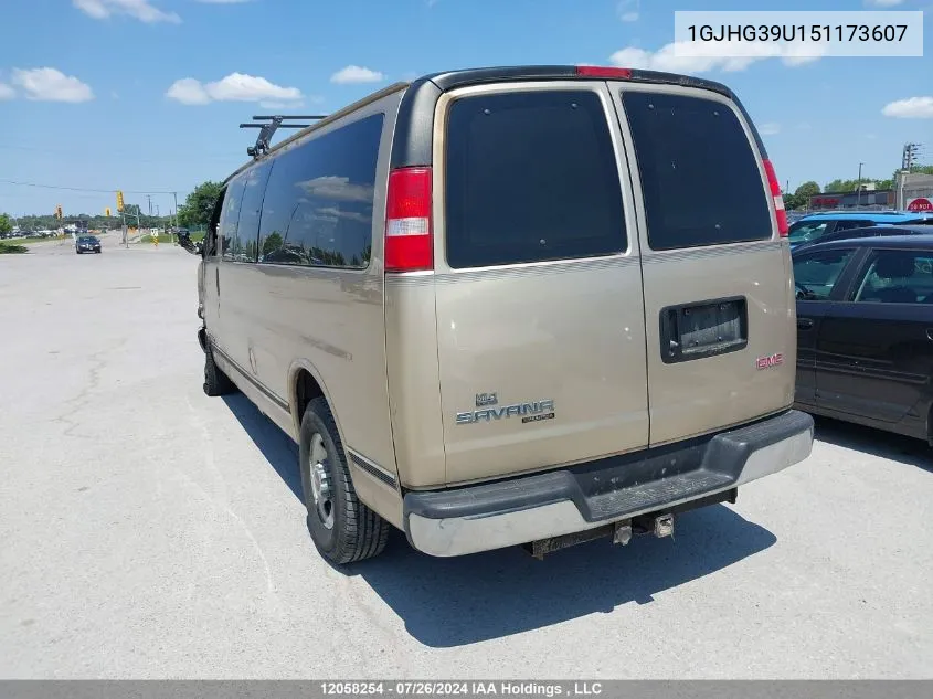 2005 GMC Savana Passenger VIN: 1GJHG39U151173607 Lot: 12058254