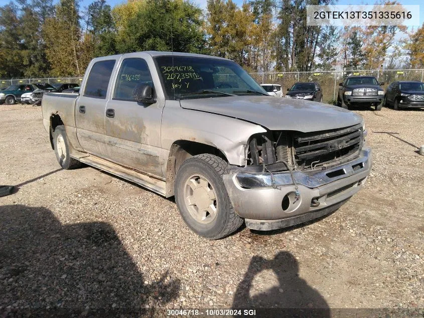 2005 GMC New Sierra K1500 VIN: 2GTEK13T351335616 Lot: 30046718