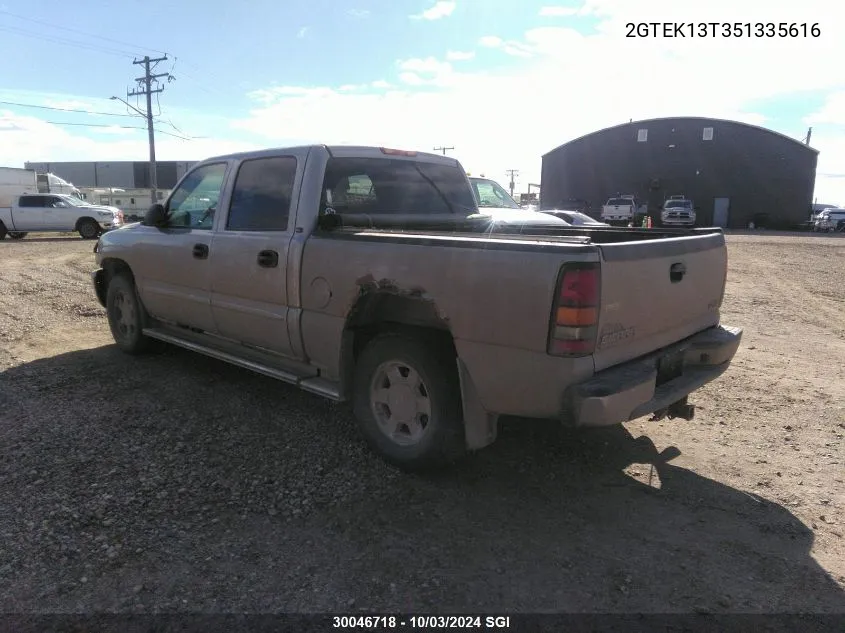 2005 GMC New Sierra K1500 VIN: 2GTEK13T351335616 Lot: 30046718