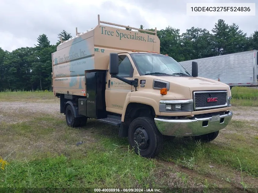 2005 GMC Tc4500 VIN: 1GDE4C3275F524836 Lot: 40038916