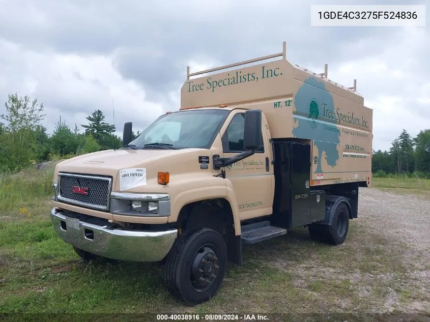 2005 GMC Tc4500 VIN: 1GDE4C3275F524836 Lot: 40038916