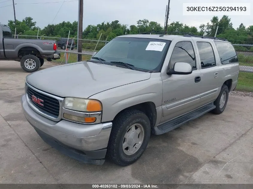 2005 GMC Yukon Xl 1500 Sle VIN: 3GKEC16Z25G294193 Lot: 40263102