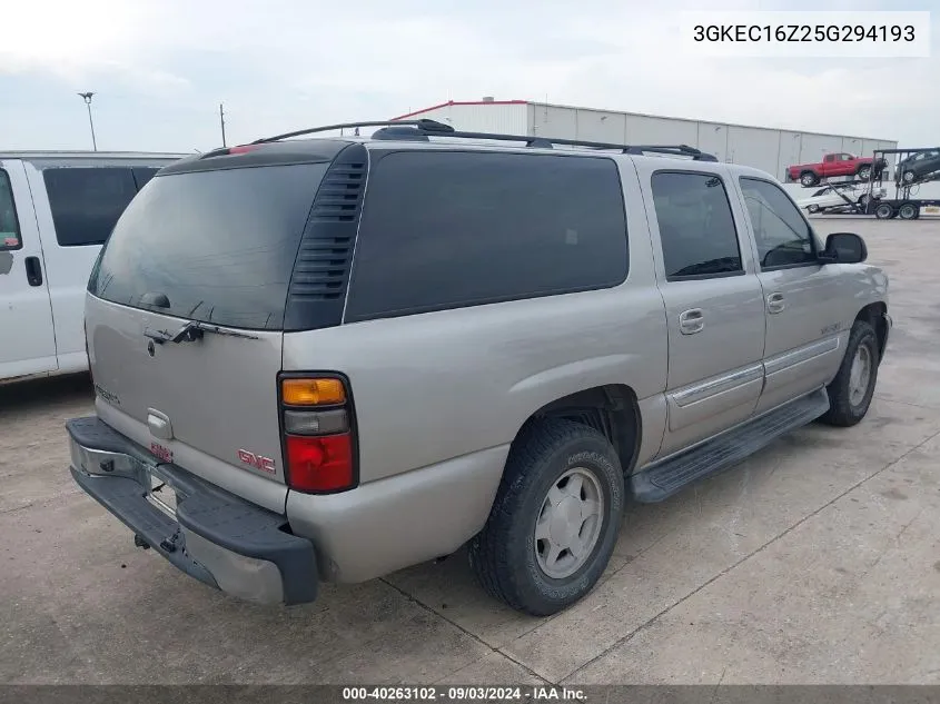 2005 GMC Yukon Xl 1500 Sle VIN: 3GKEC16Z25G294193 Lot: 40263102