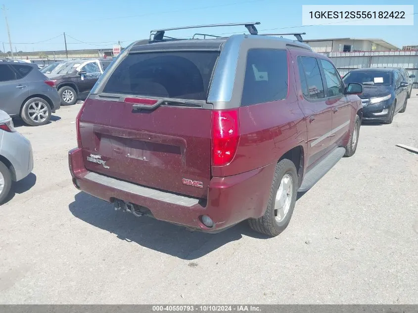 2005 GMC Envoy Xuv Slt VIN: 1GKES12S556182422 Lot: 40550793