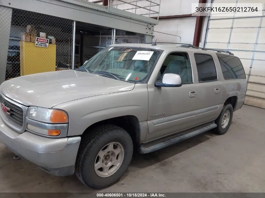 2005 GMC Yukon Xl 1500 Slt VIN: 3GKFK16Z65G212764 Lot: 40606501