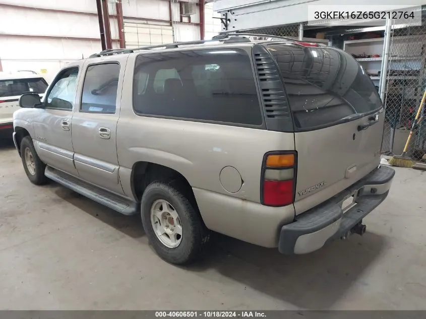 2005 GMC Yukon Xl 1500 Slt VIN: 3GKFK16Z65G212764 Lot: 40606501