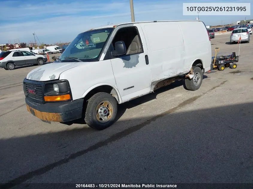 2006 GMC Savana 2500 Cargo Van VIN: 1GTGG25V261231995 Lot: 20164483