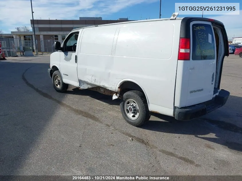 1GTGG25V261231995 2006 GMC Savana 2500 Cargo Van