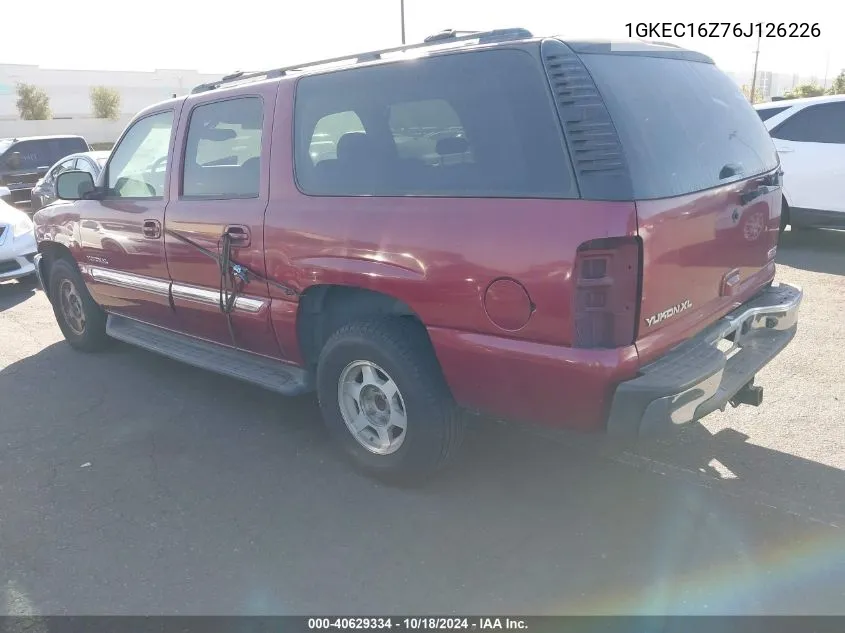 2006 GMC Yukon Xl 1500 Sle VIN: 1GKEC16Z76J126226 Lot: 40629334