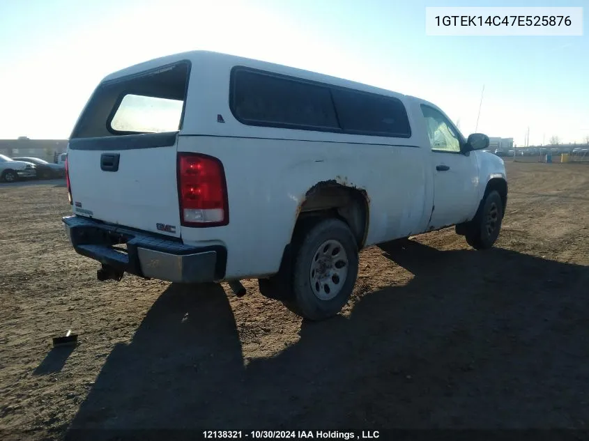 2007 GMC New Sierra K1500 VIN: 1GTEK14C47E525876 Lot: 12138321