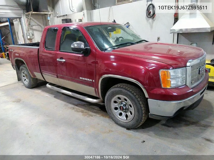 2007 GMC New Sierra K1500 VIN: 1GTEK19J67Z595511 Lot: 30047186