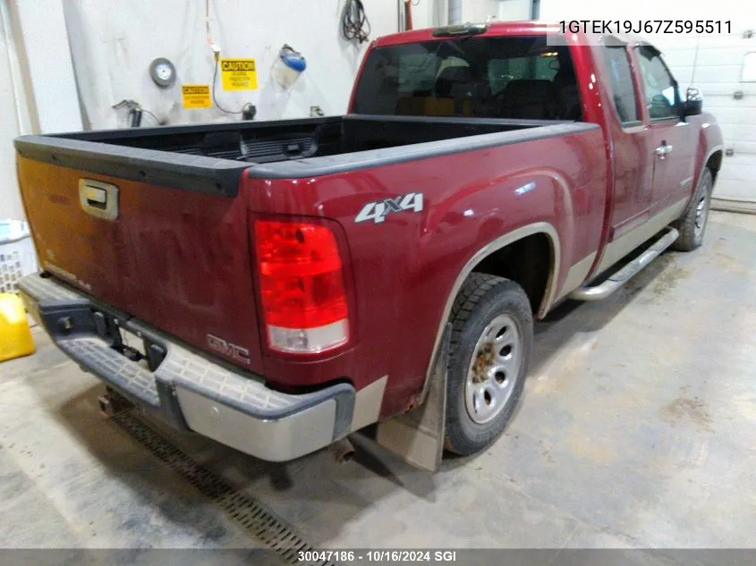 1GTEK19J67Z595511 2007 GMC New Sierra K1500