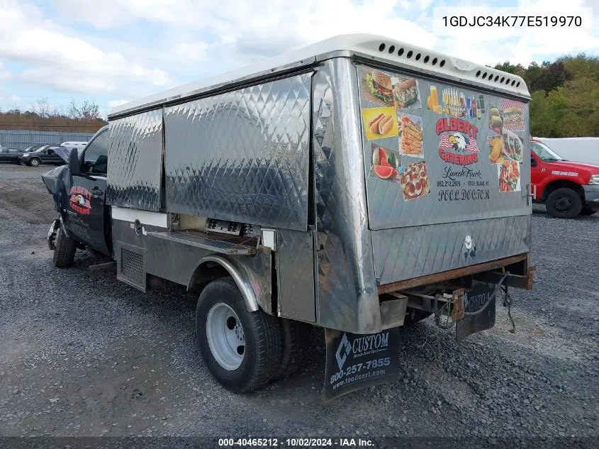 2007 GMC Sierra 3500 Chassis Sle1 VIN: 1GDJC34K77E519970 Lot: 40465212