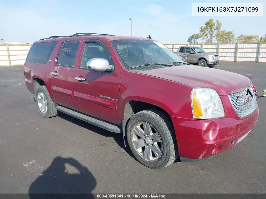 2007 GMC Yukon Xl 1500 Slt VIN: 1GKFK163X7J271099 Lot: 40591841