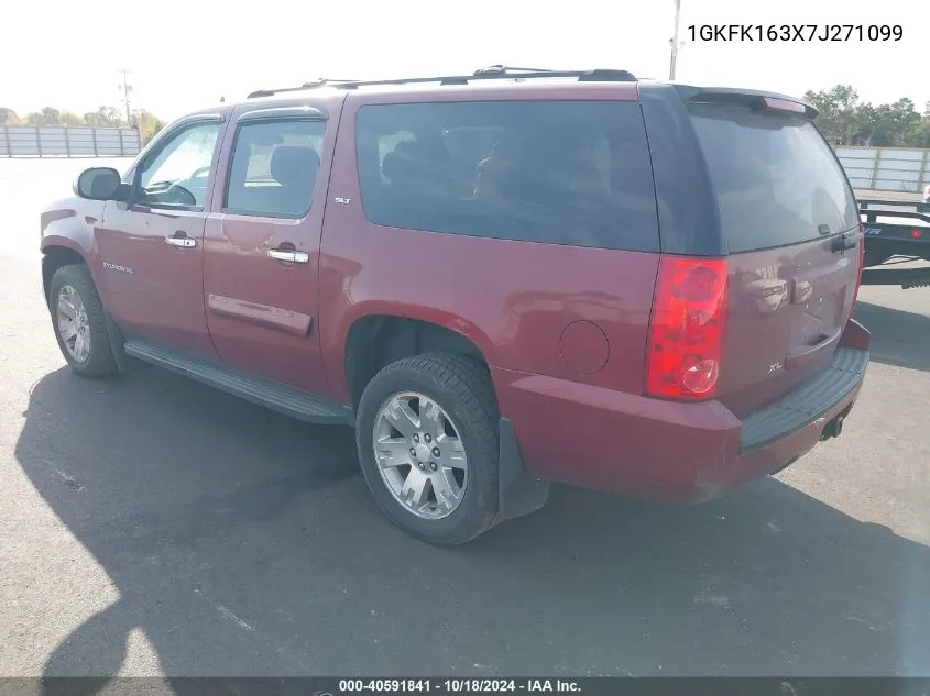 2007 GMC Yukon Xl 1500 Slt VIN: 1GKFK163X7J271099 Lot: 40591841