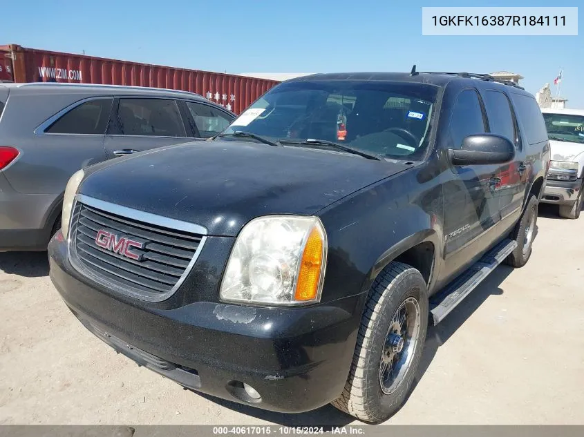 1GKFK16387R184111 2007 GMC Yukon Xl 1500 Slt