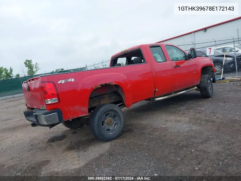 2008 GMC Sierra 3500Hd Work Truck VIN: 1GTHK39678E172143 Lot: 39882382