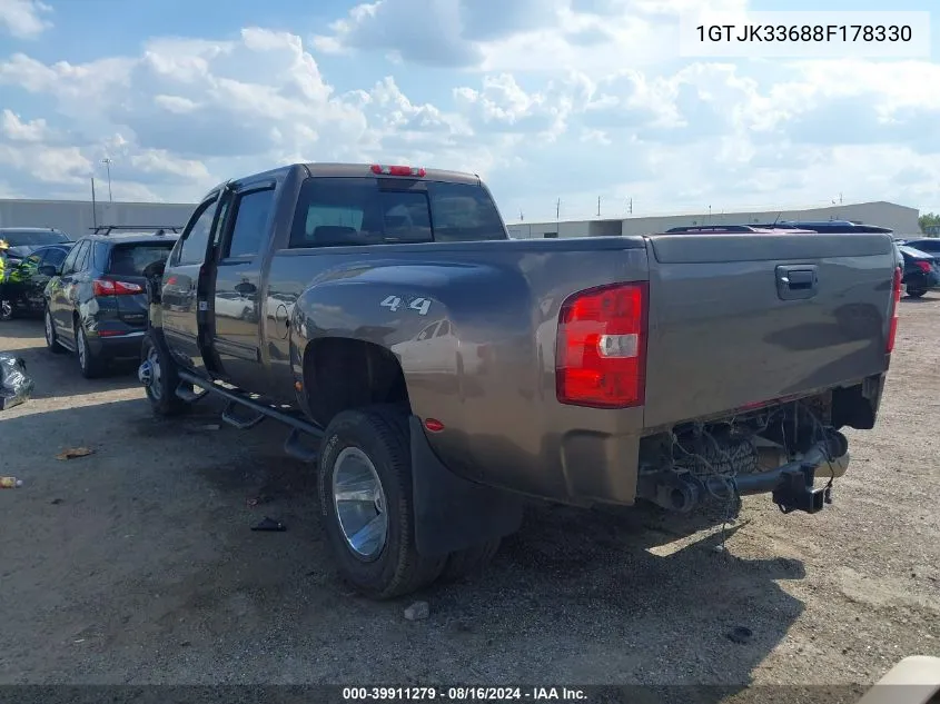 2008 GMC Sierra 3500Hd Sle2 VIN: 1GTJK33688F178330 Lot: 39911279