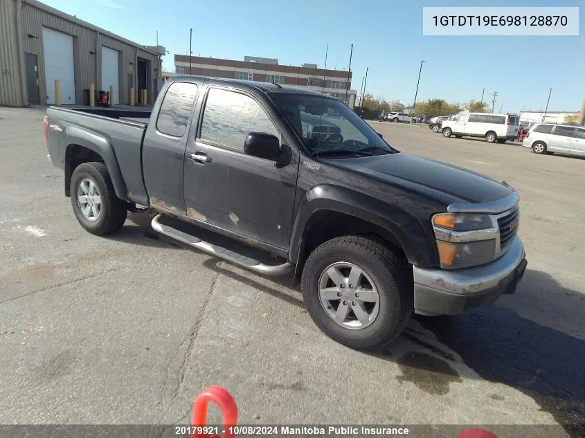 2009 GMC Canyon Sle Ext Cab VIN: 1GTDT19E698128870 Lot: 20179921