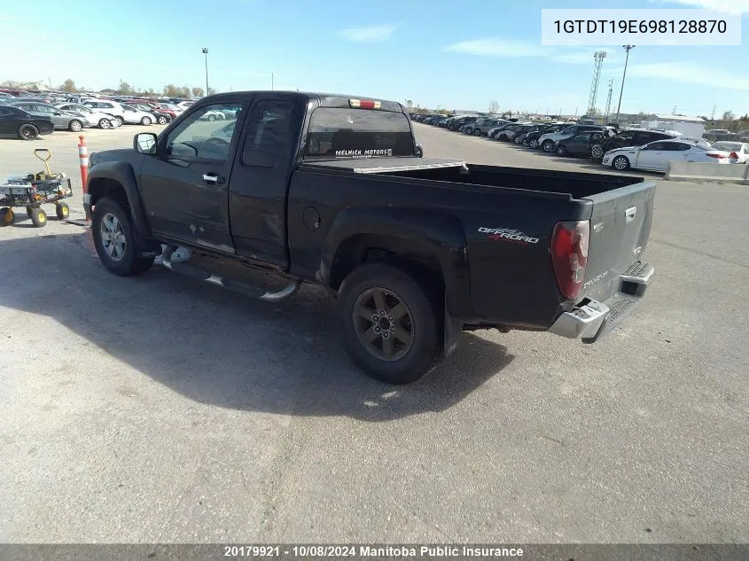 2009 GMC Canyon Sle Ext Cab VIN: 1GTDT19E698128870 Lot: 20179921