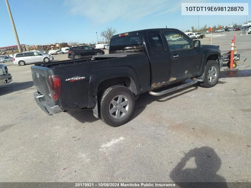 2009 GMC Canyon Sle Ext Cab VIN: 1GTDT19E698128870 Lot: 20179921