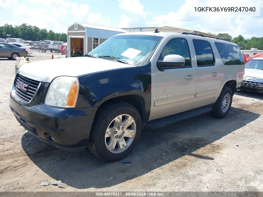 2009 GMC Yukon Xl 1500 Slt2 VIN: 1GKFK36Y69R247040 Lot: 40078521