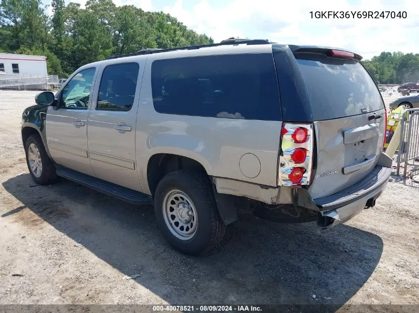 2009 GMC Yukon Xl 1500 Slt2 VIN: 1GKFK36Y69R247040 Lot: 40078521