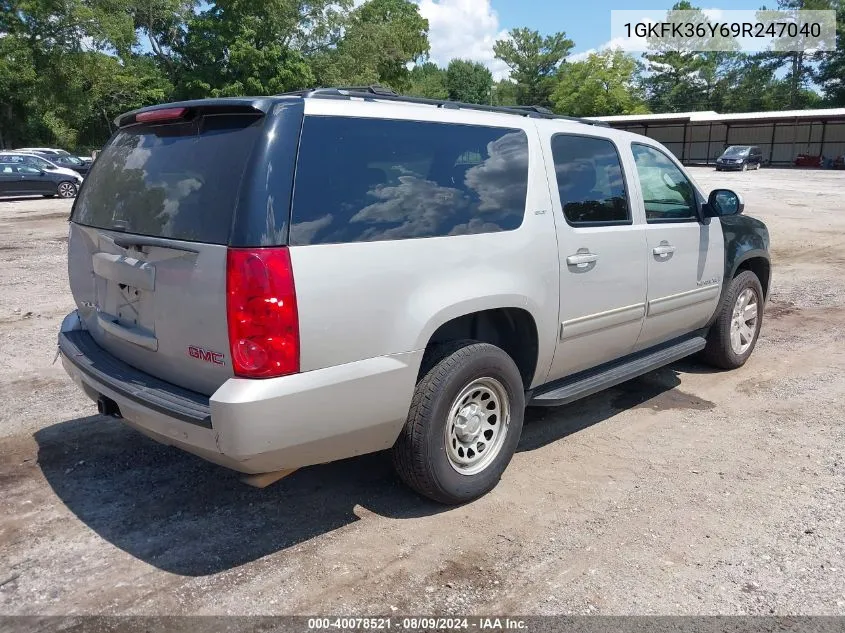 2009 GMC Yukon Xl 1500 Slt2 VIN: 1GKFK36Y69R247040 Lot: 40078521