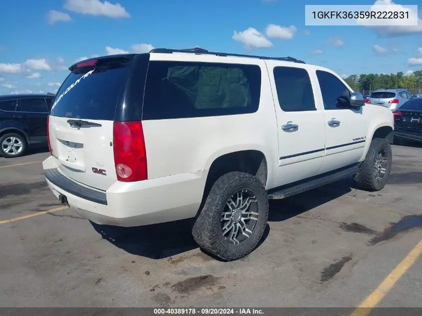 2009 GMC Yukon Xl 1500 Slt2 VIN: 1GKFK36359R222831 Lot: 40389178