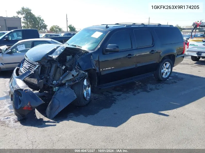 2009 GMC Yukon Xl 1500 Sle1 VIN: 1GKFK263X9R174205 Lot: 40472327