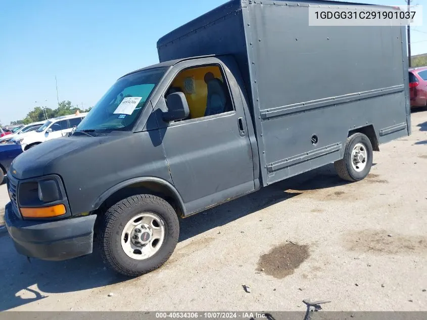 2009 GMC Savana Cutaway Work Van VIN: 1GDGG31C291901037 Lot: 40534306