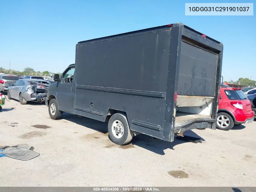 2009 GMC Savana Cutaway Work Van VIN: 1GDGG31C291901037 Lot: 40534306