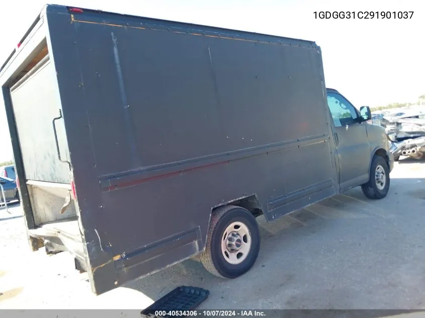 2009 GMC Savana Cutaway Work Van VIN: 1GDGG31C291901037 Lot: 40534306