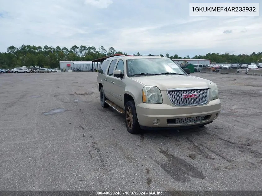 2010 GMC Yukon Xl 1500 Denali VIN: 1GKUKMEF4AR233932 Lot: 40529245