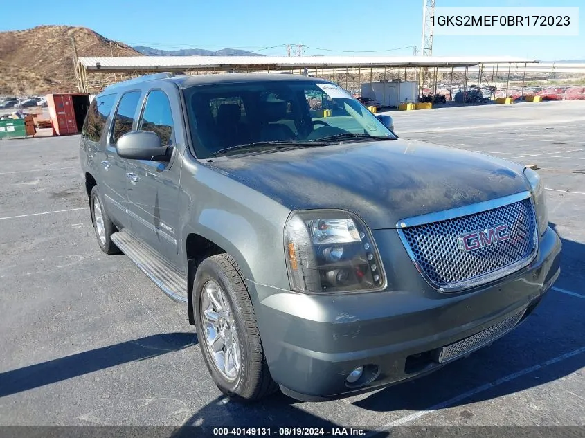 2011 GMC Yukon Xl 1500 Denali VIN: 1GKS2MEF0BR172023 Lot: 40149131