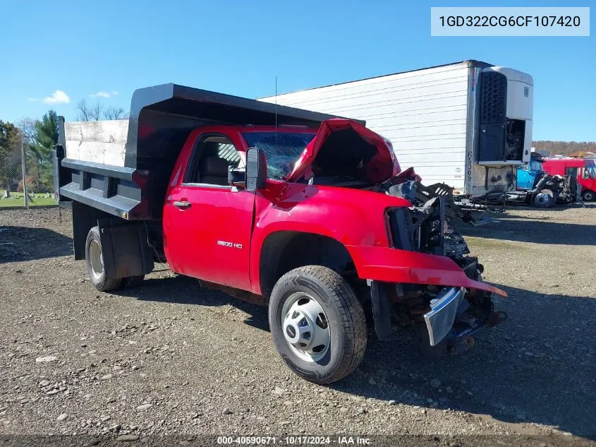 2012 GMC Sierra 3500Hd Chassis K3500 VIN: 1GD322CG6CF107420 Lot: 40590671