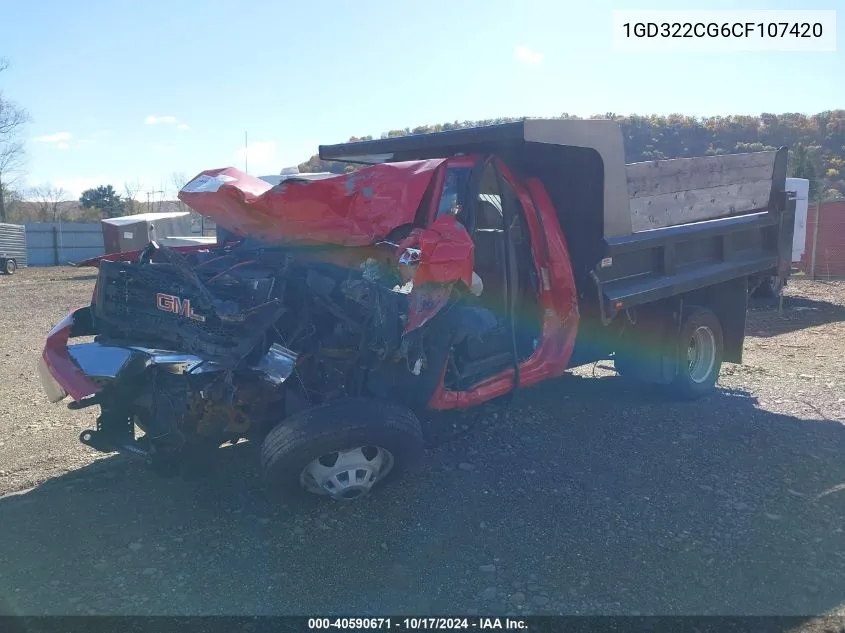 2012 GMC Sierra 3500Hd Chassis K3500 VIN: 1GD322CG6CF107420 Lot: 40590671