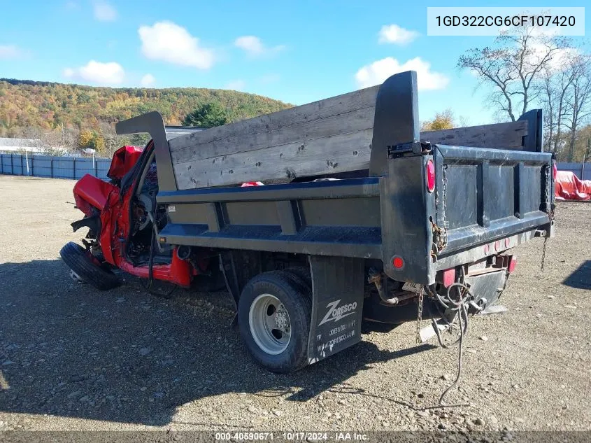 2012 GMC Sierra 3500Hd Chassis K3500 VIN: 1GD322CG6CF107420 Lot: 40590671