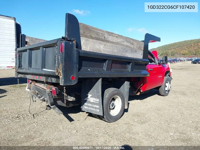 2012 GMC Sierra 3500Hd Chassis K3500 VIN: 1GD322CG6CF107420 Lot: 40590671