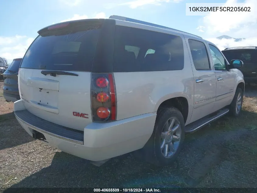 1GKS2MEF5CR205602 2012 GMC Yukon Xl 1500 Denali