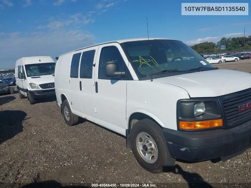 2013 GMC Savana 2500 Work Van VIN: 1GTW7FBA5D1135540 Lot: 40566450