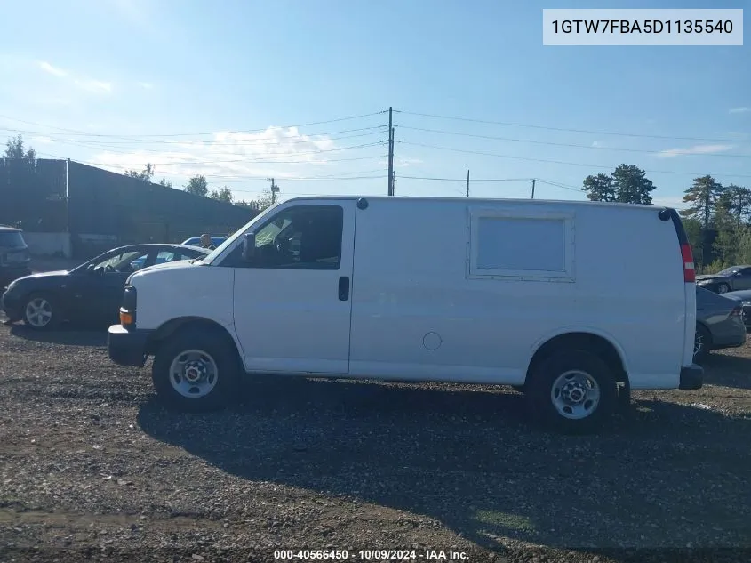 2013 GMC Savana 2500 Work Van VIN: 1GTW7FBA5D1135540 Lot: 40566450