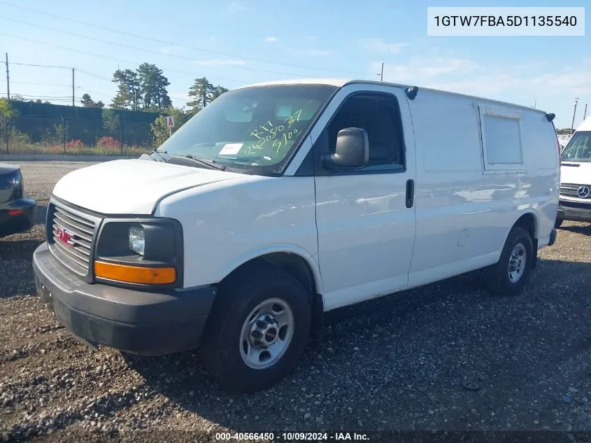 2013 GMC Savana 2500 Work Van VIN: 1GTW7FBA5D1135540 Lot: 40566450