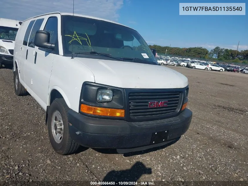 2013 GMC Savana 2500 Work Van VIN: 1GTW7FBA5D1135540 Lot: 40566450