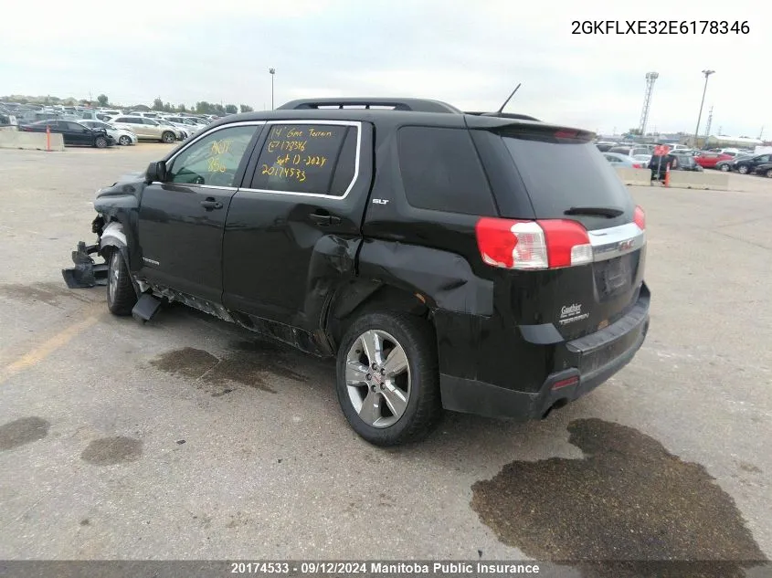 2014 GMC Terrain Slt V6 VIN: 2GKFLXE32E6178346 Lot: 20174533